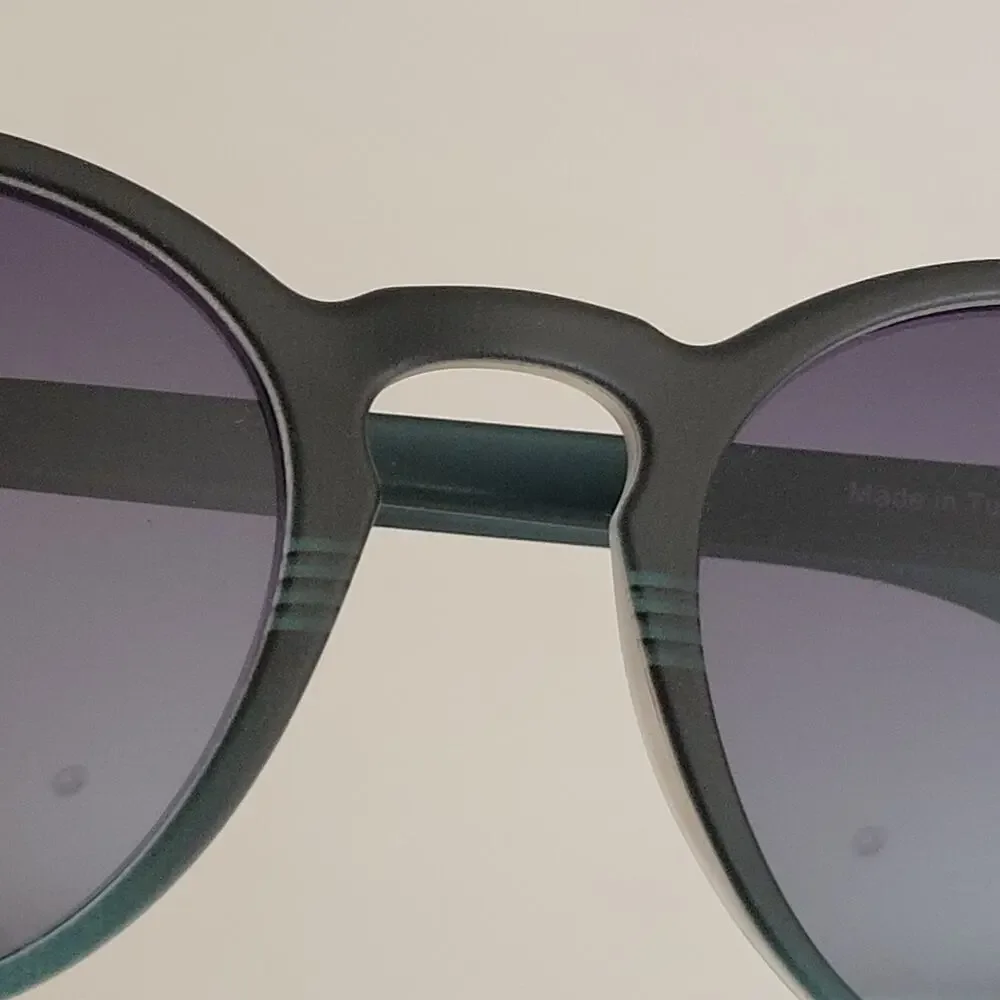 Ben.X 9027 Matte Black Round Sunglasses Lightweight Made in Turkey Unisex